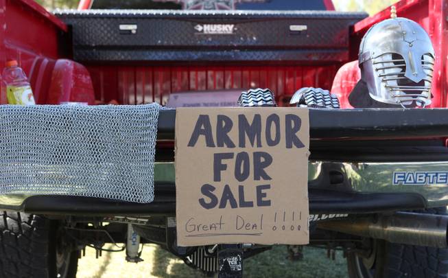 Used armor is for sale in the parking lot at ...