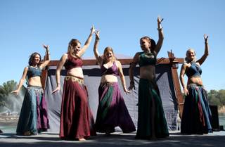 Belly dancers perform at the annual Age of Chivalry Renaissance Festival at Sunset Park.  The event started Thursday and will run through Saturday.