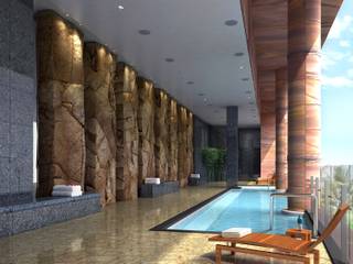 A rendering of the co-ed area at the Spa at ARIA. The spa is set to open Dec. 17. 
