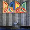 A painting thought to be by Frank Stella hangs in the lobby of Judy Bayley Hall at UNLV Thursday, Oc