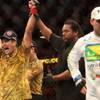 Lyoto Machida celebrates Saturday night after the main event of UFC 104 at Staples Center in Los Ang