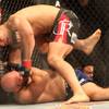 Cain Velasquez connects on Ben Rothwell Saturday night during UFC 104 at Staples Center in Los Angeles.  Velasquez won with stoppage in the second round.