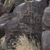 Petroglyphs are shown in the Sloan Canyon National Conservation Area. The area is part of 945,000 ac