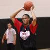 Chace Stanback looks to pass during UNLV basketball practice at the Cox Pavilion on Monday, Nov. 2, 2009.