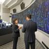 Job spark: Labor Secretary Hilda Solis talks with Shahzad Lateef, NV Energy manager of system contro