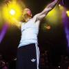 
"Residente," a singer with the Puerto Rican band Calle 13, performs Oct. 29 in Caracas, Venezuela. Calle 13, best known for its political lyrics, is up for five Latin Grammys.