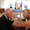 Donor Jon Cobain, the first graduate of UNLV in 1964, talks with his wife Judy Flynn at cocktail hour during the UNLV Foundation Annual Dinner at the Bellagio on Thursday.
