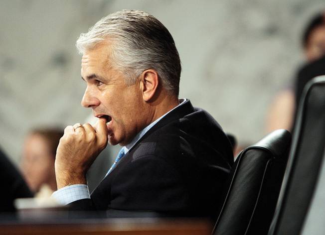 
Sen. John Ensign would not discuss his move with the Sun. 