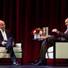Andre Agassi discusses his memoir Open: An Autobiography with ESPN's Rick Reilly at the Encore Theater at the Wynn on Nov. 9, 2009. 