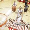 UNLV guard Derrick Jasper rolls in two points on a breakaway against Washburn during a preseason game Tuesday.  UNLV won the game 62-52.