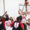 Rebels freshman power forward Carlos Lopez skies to snatch a rebound at a recent practice. Rebels freshman power forward Carlos Lopez skies to snatch a rebound at a recent practice.