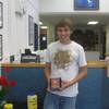 Boulder City High School senior Daniel Edmondson collects used batteries around campus for a new service project he found out about during a trip to Washington, D.C. 