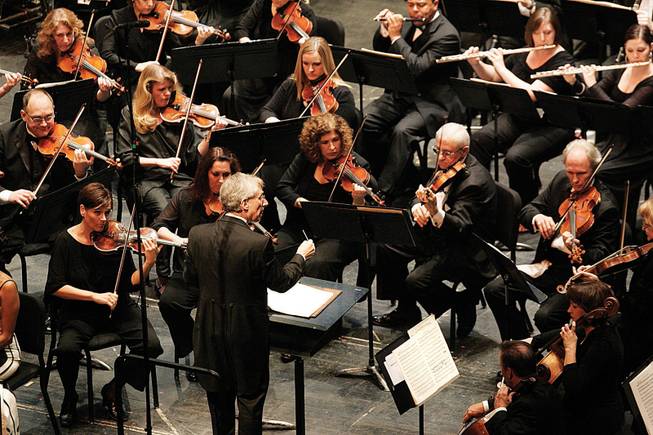 David Itkin, music director and conductor of the Las Vegas Philharmonic, leads his group in May. He says he selected Gershwin for this weekend's performance because it will be "very familiar," and Bartok's work will be "very lyrical and complex."