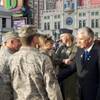 Sen. John Ensign mingles with veterans and active duty military personnel after speaking to a group of injured veterans who were invited for a four-night stay at the Venetian.
