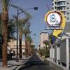 The 18b Arts District sign, made by YESCO for the RTC's Gold Line, was installed at a transit shelte