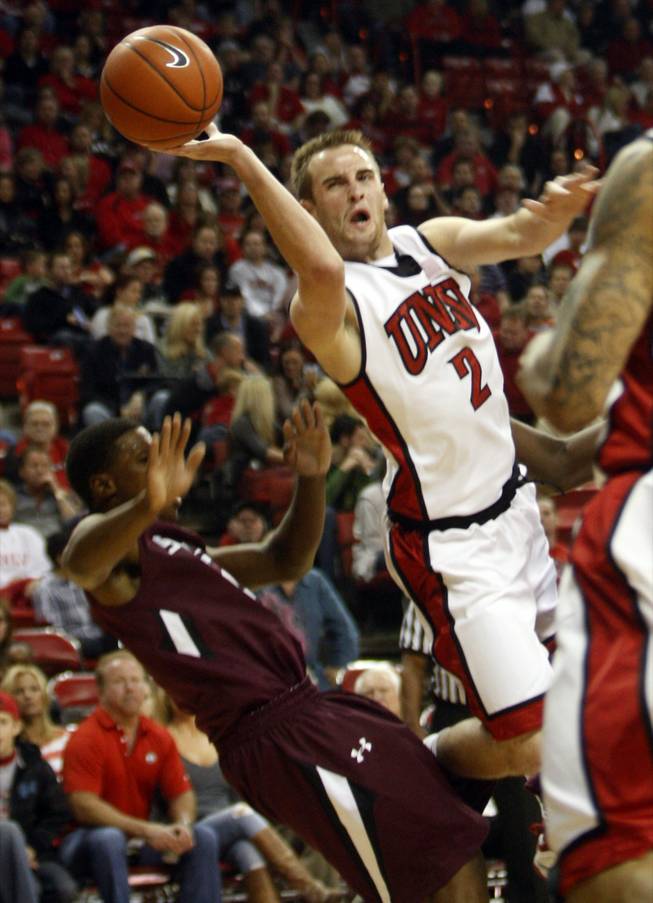 UNLV's Kendall Wallace puts up a shot against Southern Illinois at the Thomas & Mack Center on Nov. 21, 2009. UNLV beat SIU, 78-69.