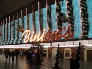The Binion's sign facing Fremont Street.
