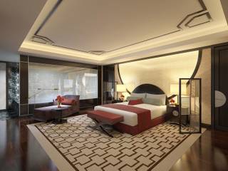 A rendering of a guest suite at Mandarin Oriental. 