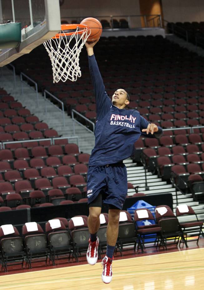 Findlay Prep guard Cory Joseph practices at the Orleans Arena.