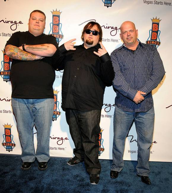 Corey Harrison, Austin Russell and Rick Harrison at the grand ...