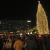 Thousands of guests gather Saturday at the Villaggio Del Sole outdoor events piazza for the lighting of the Christmas tree at the M Resort.
