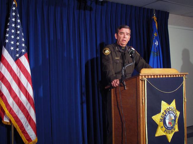 Sheriff Doug Gillespie speaks at a press conference Wednesday about changes to Metro Police's driving policies for employees.