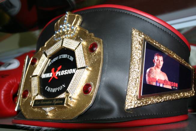 John Gunderson captured the belt at the MMA Xplosion event on October 10 at M Resort. 