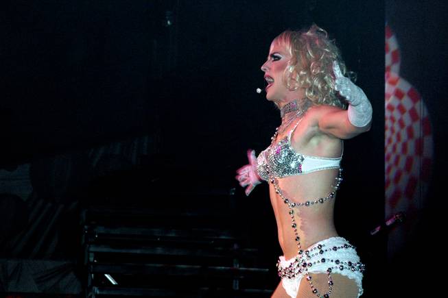 Derrick Barry impersonates Lady Gaga during New Year's Eve celebrations at Krave. Mini Lady Gaga was originally scheduled to perform, but canceled because of illness.