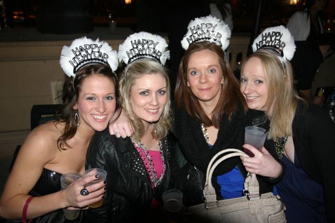 A group from Dublin Ireland parties at Lavo on New Year's Eve. 