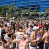 Crowds pack the Hard Rock Hotel's Rehab pool party.