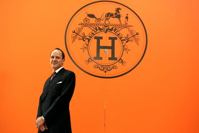 Hermes USA President and CEO Robert Chavez stands in front of the Hermes store at CityCenter's Crystals Las Vegas on Thursday, Jan. 7, 2010.