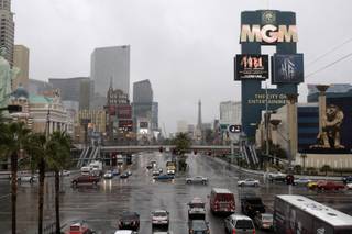 A view of the Las Vegas Strip during a storm on Thursday, Jan. 21. 