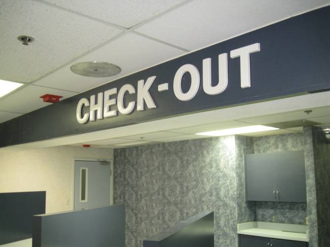 The check-out desk at the old Fremont Medical Building on Sixth and Fremont Streets.