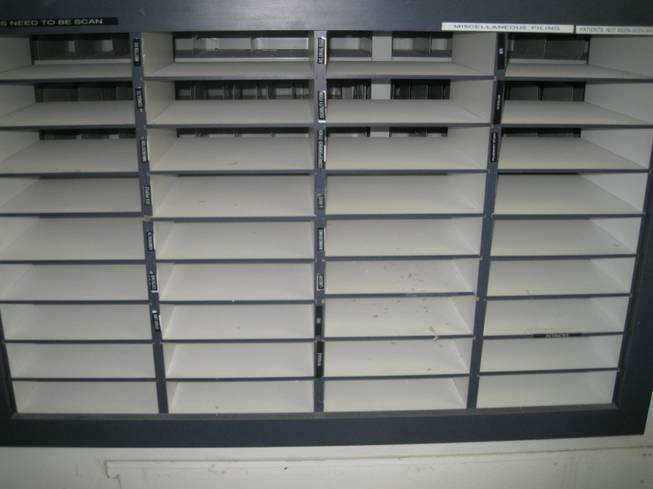 Mail slots at the old Fremont Medical Building, soon to be Emergency Arts.