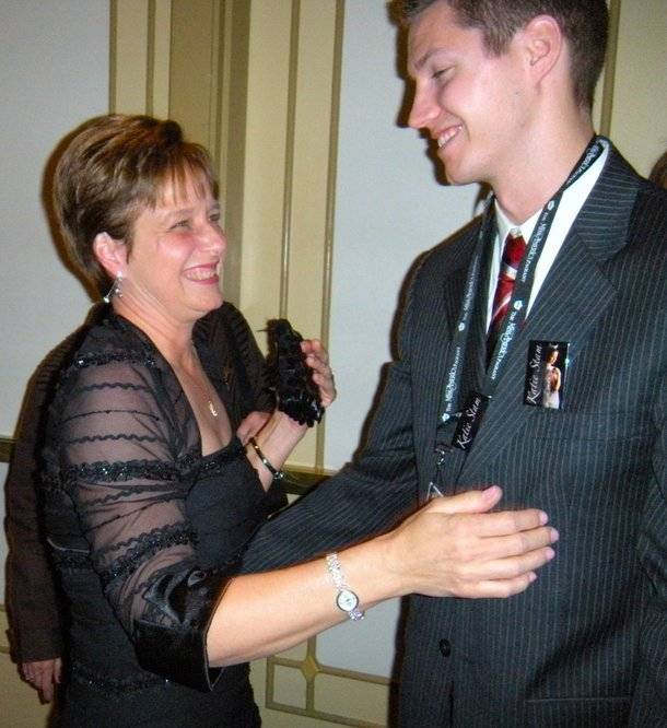 2009 Miss America Katie Stam's mother and Katie's boyfriend of four years, Brian Irk, in January 2009.