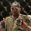 Randy Couture gives the thumbs up after his fight with Mark Coleman at UFC 109 Saturday, Feb. 6, 2010, at the Mandalay Bay Events Center. Couture won the battle of UFC Hall of Fame fighters by submission in the second round.