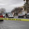 Metro Police investigate a shooting in the 2100 block of Arborwood Way near East Sahara Avenue and S