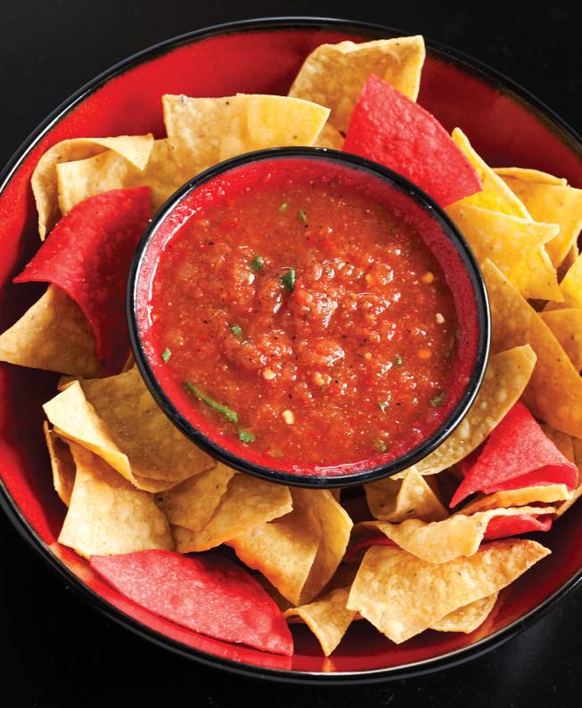 El Sombrero's red chile salsa
