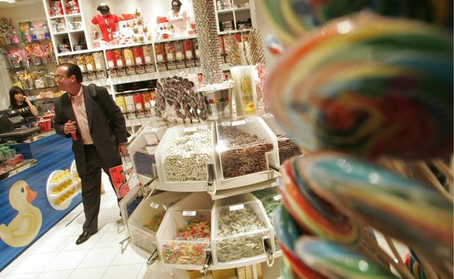 You can surround yourself with sweet indulgences at the Sugar Factory in the Mirage. Perhaps you'd like a $22 "couture" lollipop?