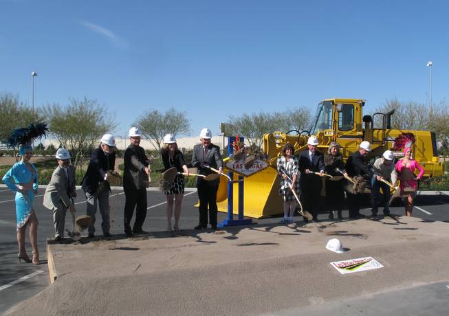 State transportation officials and local politicians joined Las Vegas Paving representatives in officially breaking ground for work on the Interstate 15 South Design-Build Project on Wednesday.