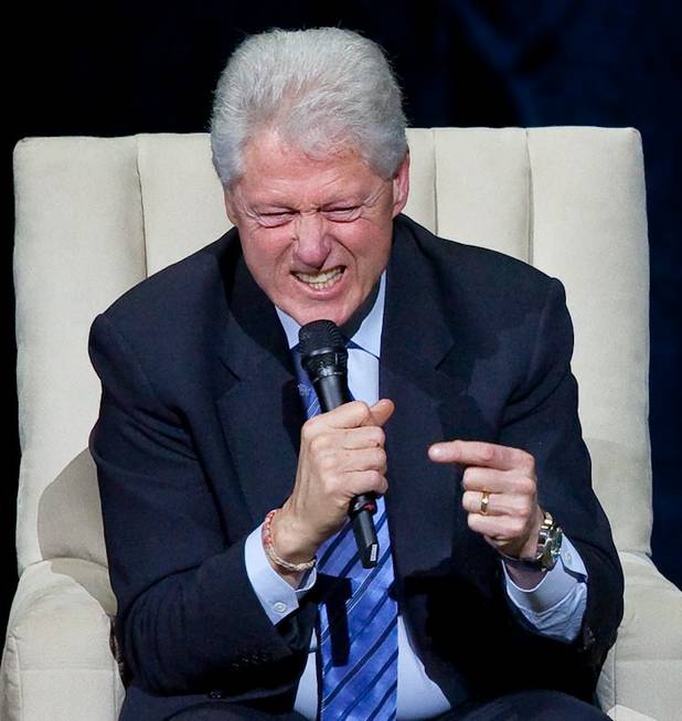 Former President Bill Clinton at The Colosseum in Caesars Palace ...