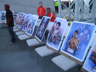 No boxing fan's den would be complete without Manny Pacquiao artwork.