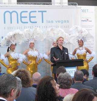 MEET Las Vegas CEO Dan Maddux speaks Tuesday at the grand opening of the downtown events center.