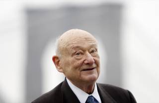  In this March 23, 2010 file photo, former New York Mayor Ed Koch speaks during a publicity event in New York. Koch says he and has his New York Uprising group are securing commitments from several candidates for governor to improve the critical redistricting process if elected. 