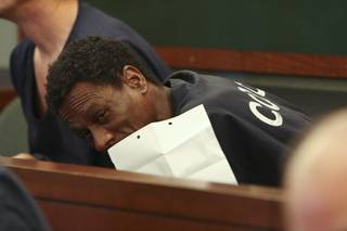 Marvin Lee Wilson, 45, appears briefly before Justice of the Peace Deborah J. Lippis Friday, March 26, at the Regional Justice Center.  