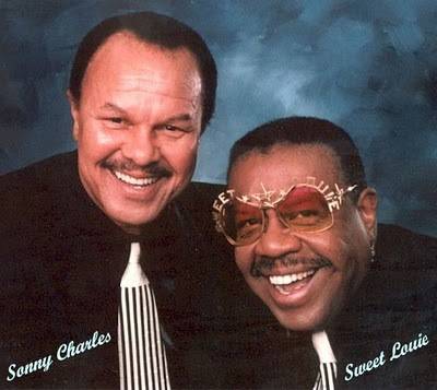 A promotional shot of Sonny Charles and Marvin "Sweet Louie" Smith, the Checkmates.