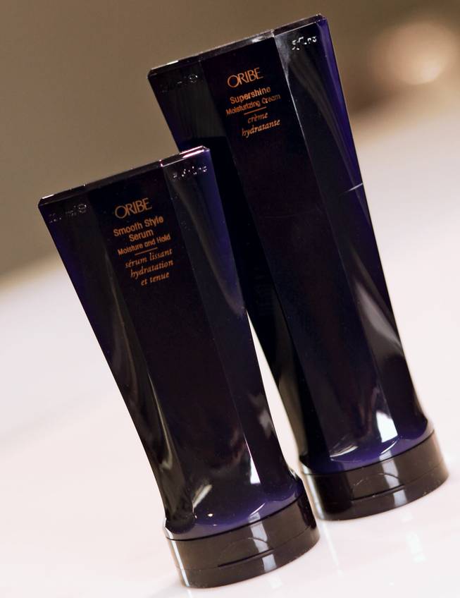 Available exclusively at Boychuck's salons Color and AMP (at the Palms), the Oribe line of hair care products helps an average set of locks take that first step toward fashion-spread greatness. Andrade uses the supershine moisturizing cream for that shiny, magazine blowout look favored by Victoria's Secret models, and the smooth style serum for a final, polished look.