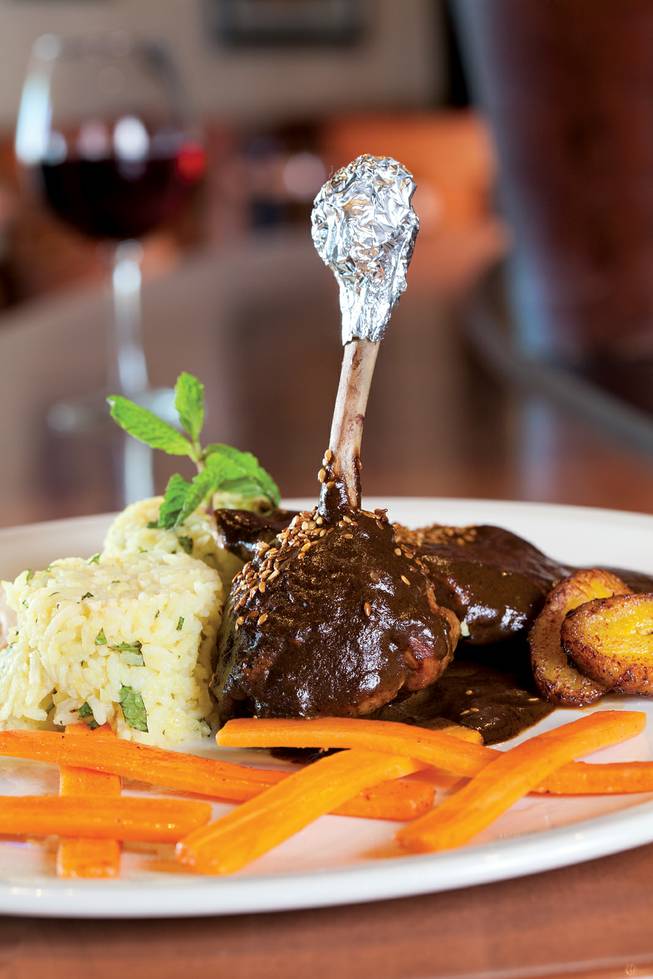Sabor's Mole Negro Oaxaqueno features the restaurant's rich, complex mole sauce.