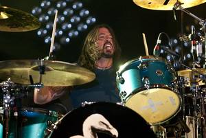 David Grohl of Them Crooked Vultures performs at The Joint at the Hard Rock Hotel on April 17, 2010.