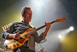 John Paul Jones of Them Crooked Vultures performs at The Joint at the Hard Rock Hotel on April 17, 2010.